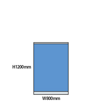 NP型パーティション 高さ1200 幅800 ライトブルー