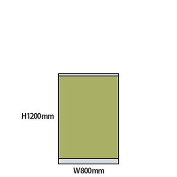 NP型パーティション 高さ1200 幅800 ライトグリーン