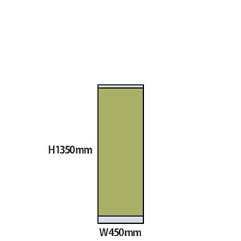 NP型パーティション 高さ1350 幅450 ライトグリーン