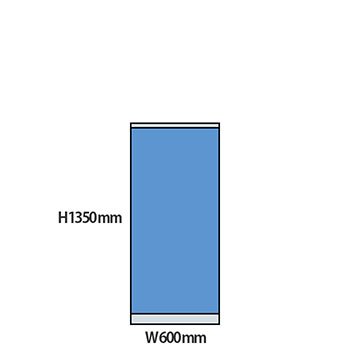 NP型パーティション 高さ1350 幅600 ライトブルー