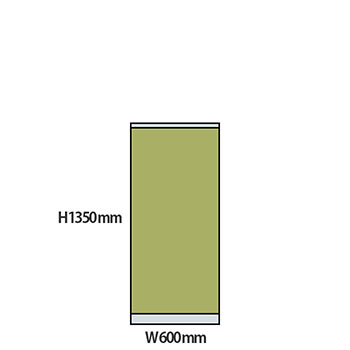 NP型パーティション 高さ1350 幅600 ライトグリーン