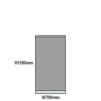 NP型パーティション 高さ1350 幅700 グレー