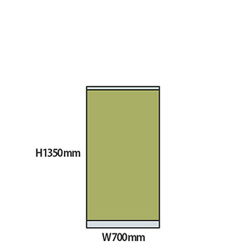 NP型パーティション 高さ1350 幅700 ライトグリーン