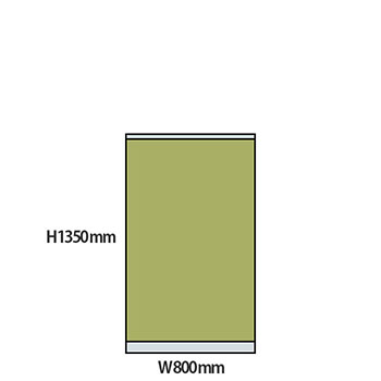 NP型パーティション 高さ1350 幅800 ライトグリーン