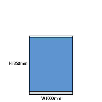 NP型パーティション 高さ1350 幅1000 ライトブルー
