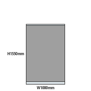 NP型パーティション 高さ1550 幅1000 グレー