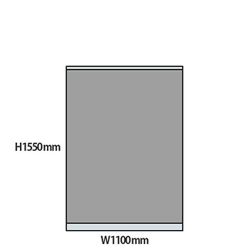 NP型パーティション 高さ1550 幅1100 グレー