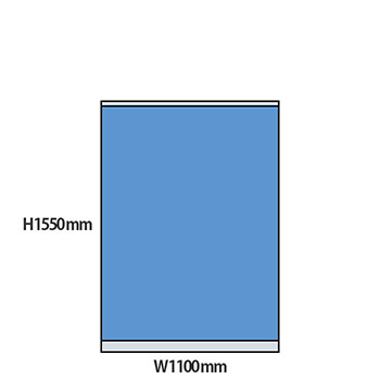 NP型パーティション 高さ1550 幅1100 ライトブルー