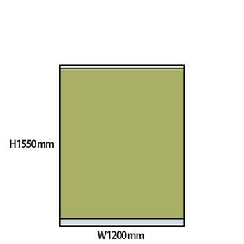 NP型パーティション 高さ1550 幅1200 ライトグリーン