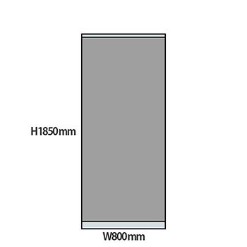 NP型パーティション 高さ1850 幅800 グレー