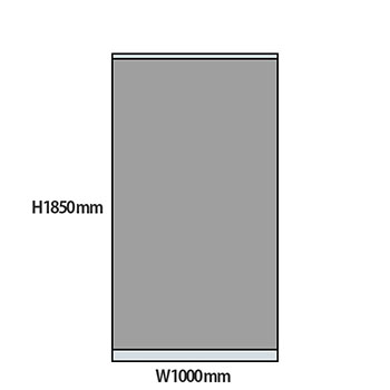 NP型パーティション 高さ1850 幅1000 グレー