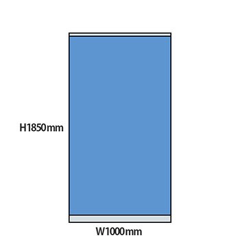 NP型パーティション 高さ1850 幅1000 ライトブルー