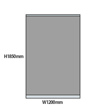NP型パーティション 高さ1850 幅1200 グレー
