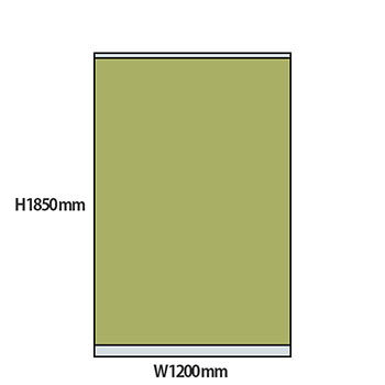 NP型パーティション 高さ1850 幅1200 ライトグリーン