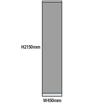 NP型パーティション 高さ2150 幅450 グレー
