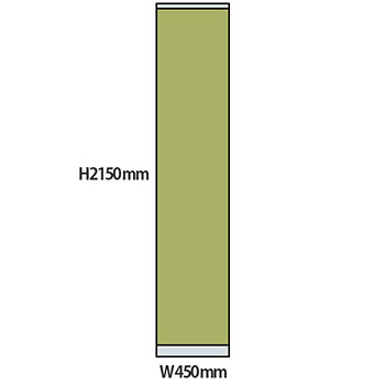 NP型パーティション 高さ2150 幅450 ライトグリーン