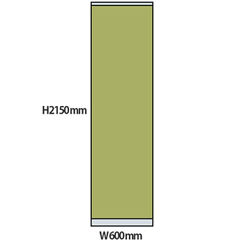 NP型パーティション 高さ2150 幅600 ライトグリーン