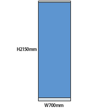 NP型パーティション 高さ2150 幅700 ライトブルー