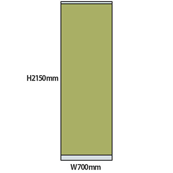 NP型パーティション 高さ2150 幅700 ライトグリーン