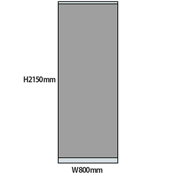 NP型パーティション 高さ2150 幅800 グレー