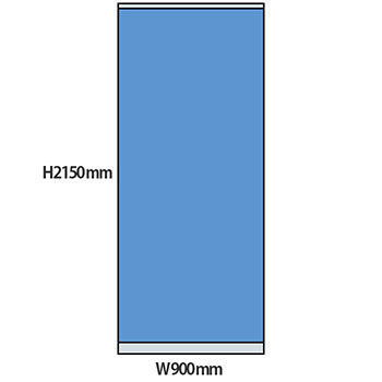 NP型パーティション 高さ2150 幅900 ライトブルー