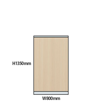 NP型パーティション木目タイプ 高さ1350 幅800 アッシュ
