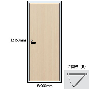 NP型パーティションドアパネル木目タイプ 右開き 高さ2150 幅900 アッシュ