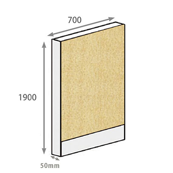 パーテーションLPX 高さ1900 幅700 ペールアルダー