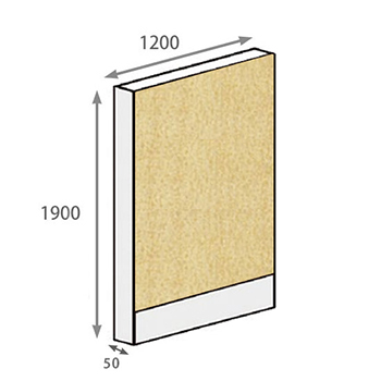 パーテーションLPX 高さ1900 幅1200 ペールアルダー