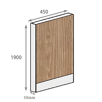 パーテーションLPX 高さ1900 幅450 モカブラウン