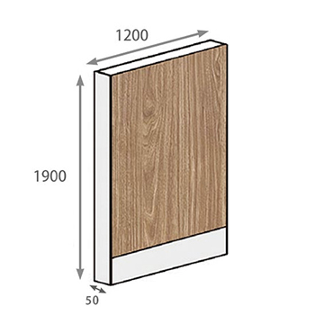 パーテーションLPX 高さ1900 幅1200 モカブラウン