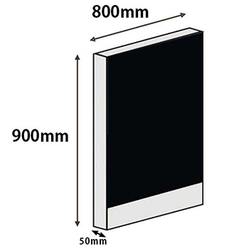 パーテーションLPX 高さ900 幅800 ブラック