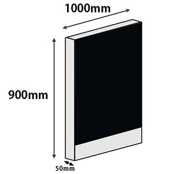 パーテーションLPX 高さ900 幅1000 ブラック