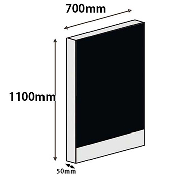 パーテーションLPX 高さ1100 幅700 ブラック