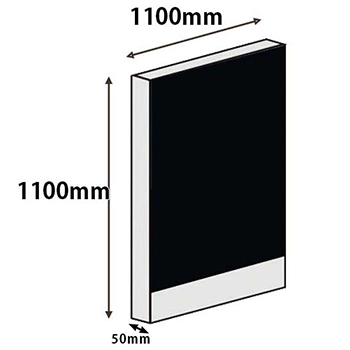 パーテーションLPX 高さ1100 幅1100 ブラック