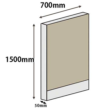 パーテーションLPX 高さ1500 幅700 ベージュ