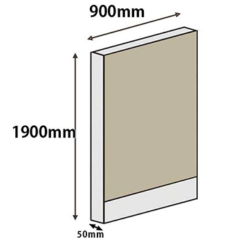 パーテーションLPX 高さ1900 幅900 ベージュ