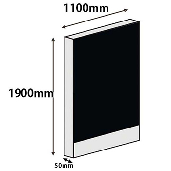 パーテーションLPX 高さ1900 幅1100 ブラック