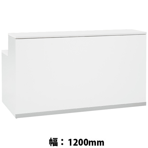 オカムラ 48EJ2A-MK28 インフォメーションカウンター ホワイト天板 サイズ：W1200×D900×H1000mm、フロ