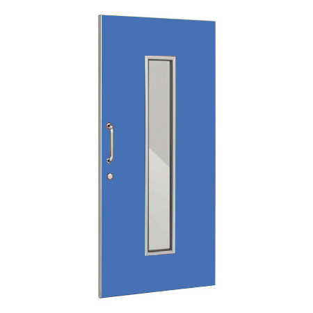 パーテーションLPX 片引き窓付ドアパネル 高さ1900 ブルー