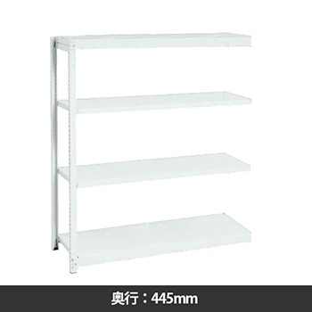 イチゴラック 間口1160 奥行445 高さ1800 連結型 天地4段 マイルドホワイト