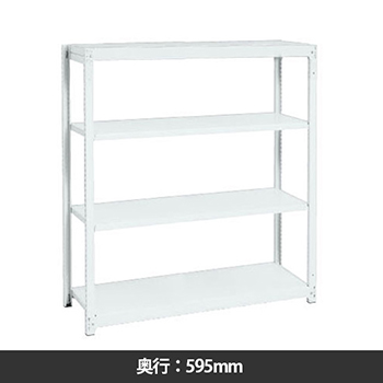 イチゴラック 間口1160 奥行595 高さ1800 基本型 天地4段 マイルドホワイト