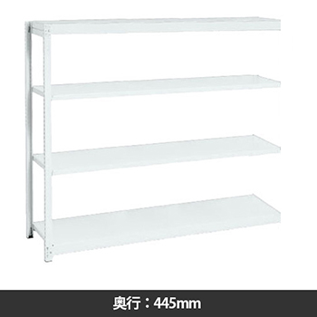 イチゴラック 間口1460 奥行445 高さ1800 連結型 天地4段 マイルドホワイト