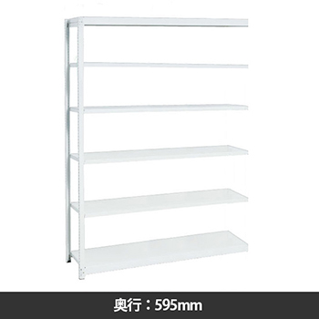 イチゴラック 間口1460 奥行595 高さ2400 連結型 天地6段 マイルドホワイト