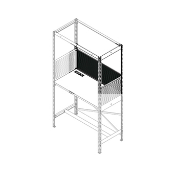 クロスコ ラック作業台用ハンギングパネル フロント幅1200用 ブラック