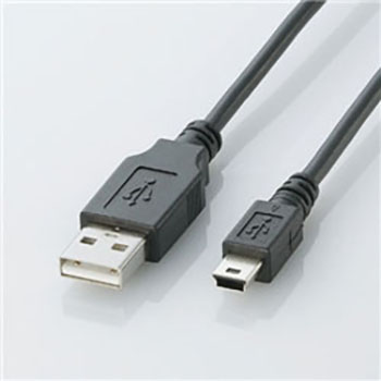 ELECOM U2C-M50BK USB2.0ケーブル(mini-Bタイプ)