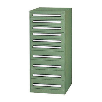 PA-1310 軽中量ツールキャビネット 高さ1300 10段 DSグリーン