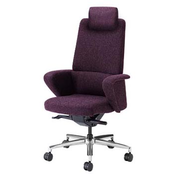 L435FE-FS06 セフィーロ ヘッドレスト付張り包み デザイン肘 布 パープル