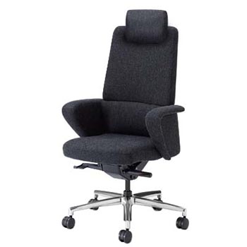 L435FE-FS42 セフィーロ ヘッドレスト付張り包み デザイン肘 布 チャコールグレー