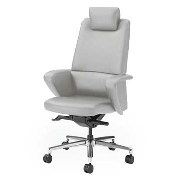 L435FE-PC18 セフィーロ ヘッドレスト付張り包み デザイン肘 革 ホワイト